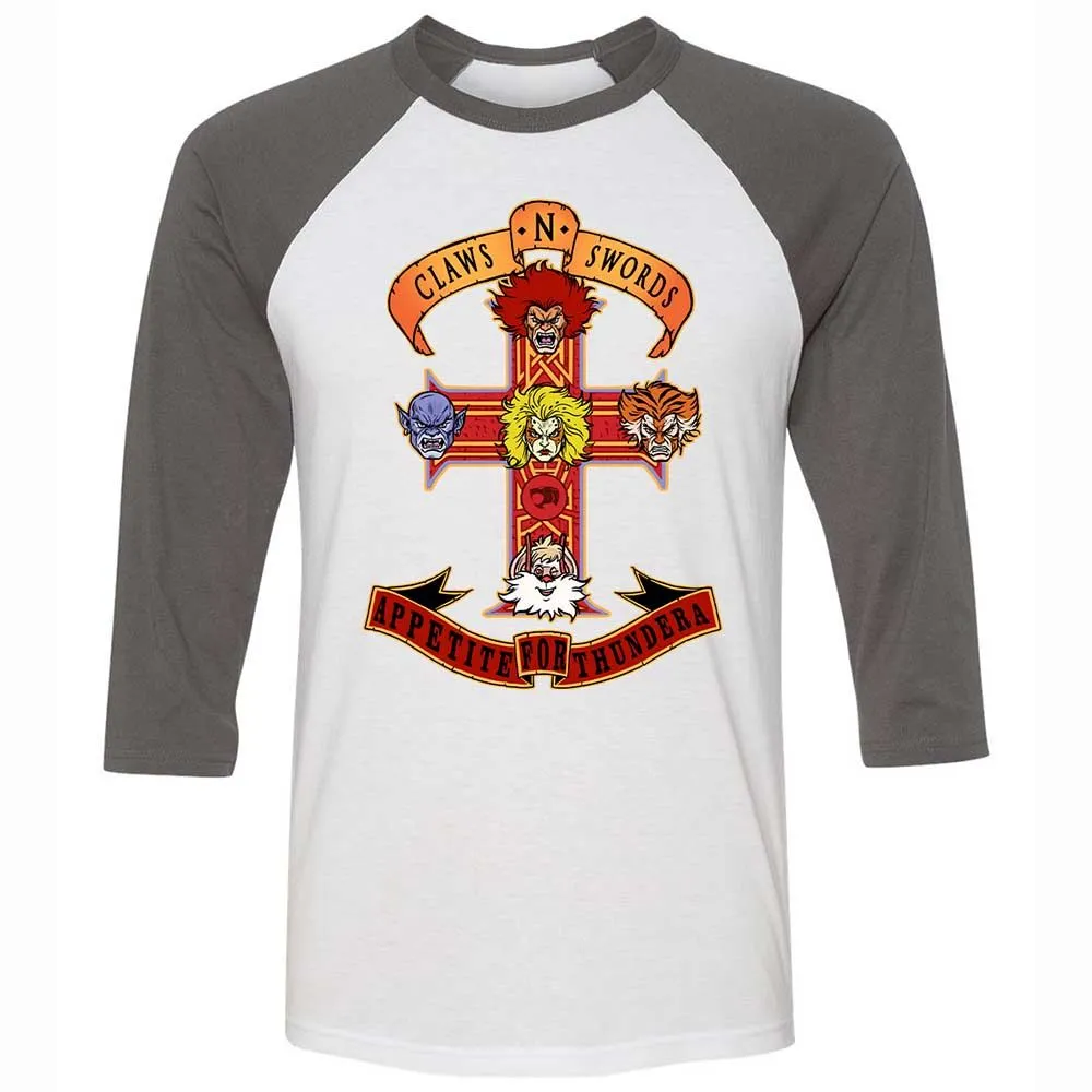 Unisex 3/4 Baseball Tee - L6G85Y86 - White/Asphalt - 2