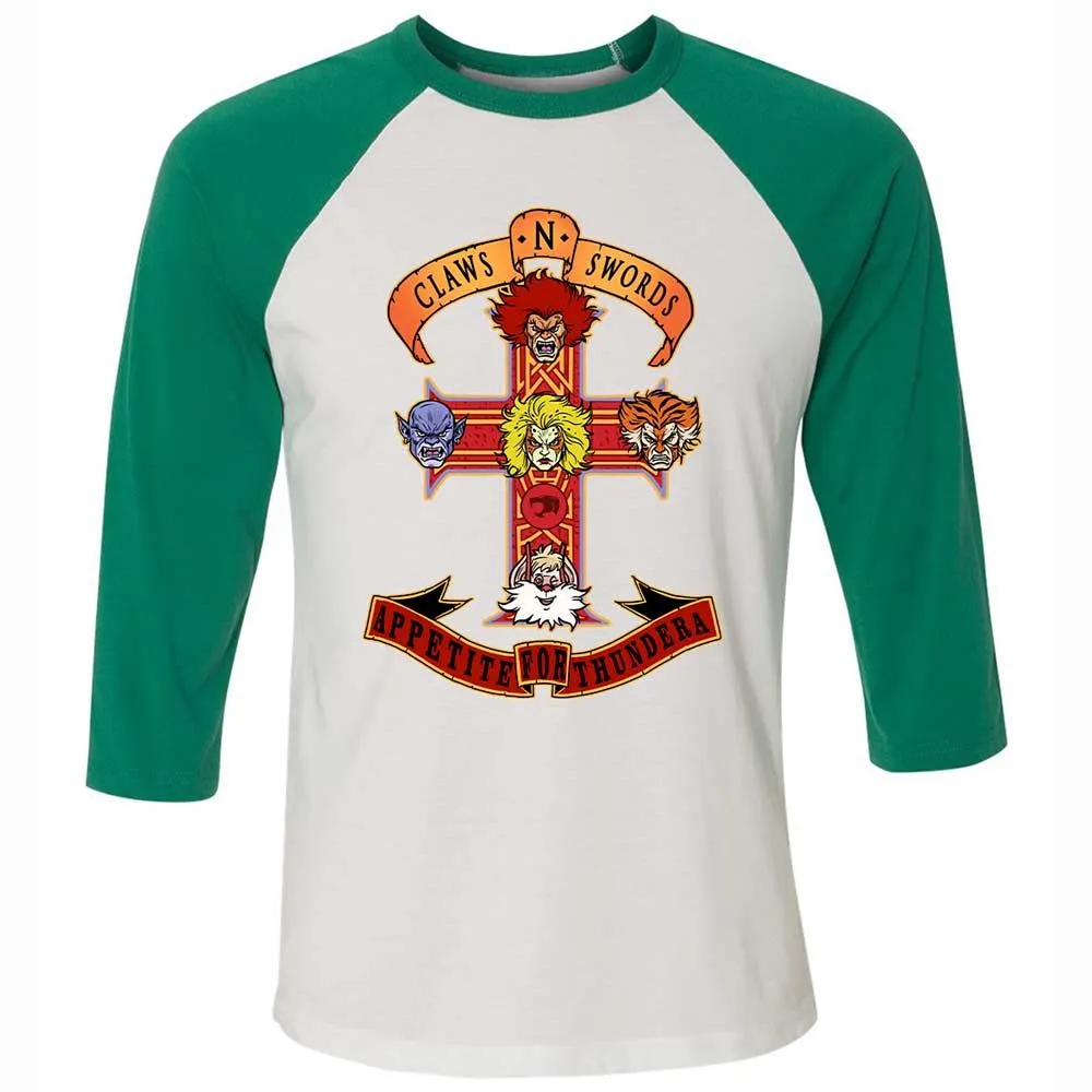 Unisex 3/4 Baseball Tee - L6G85Y86 - White/Kelly - 6