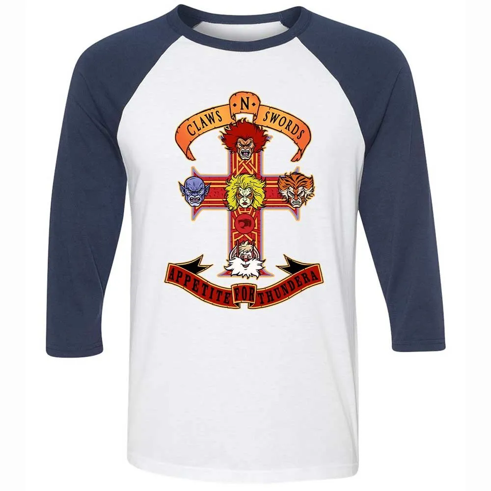 Unisex 3/4 Baseball Tee - L6G85Y86 - White/Navy - 8