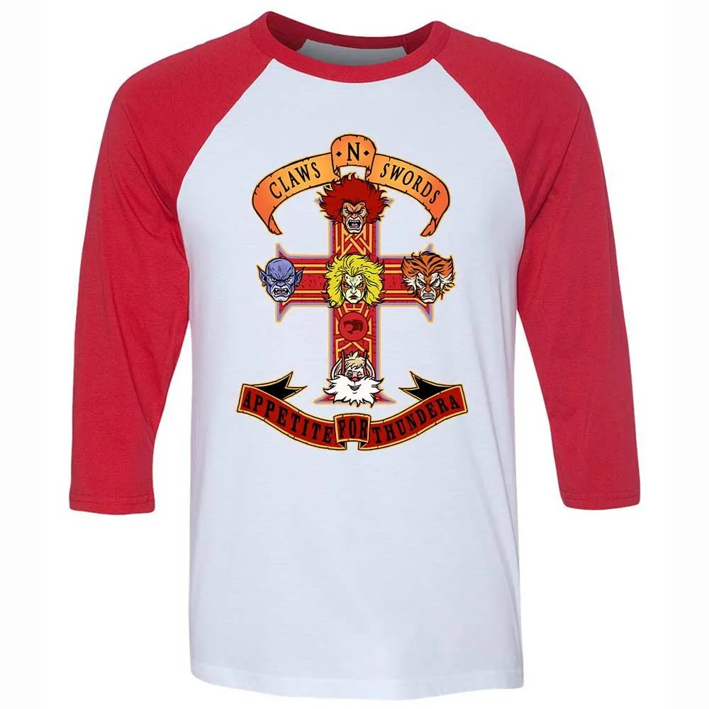 Unisex 3/4 Baseball Tee - L6G85Y86 - White/Red - 9