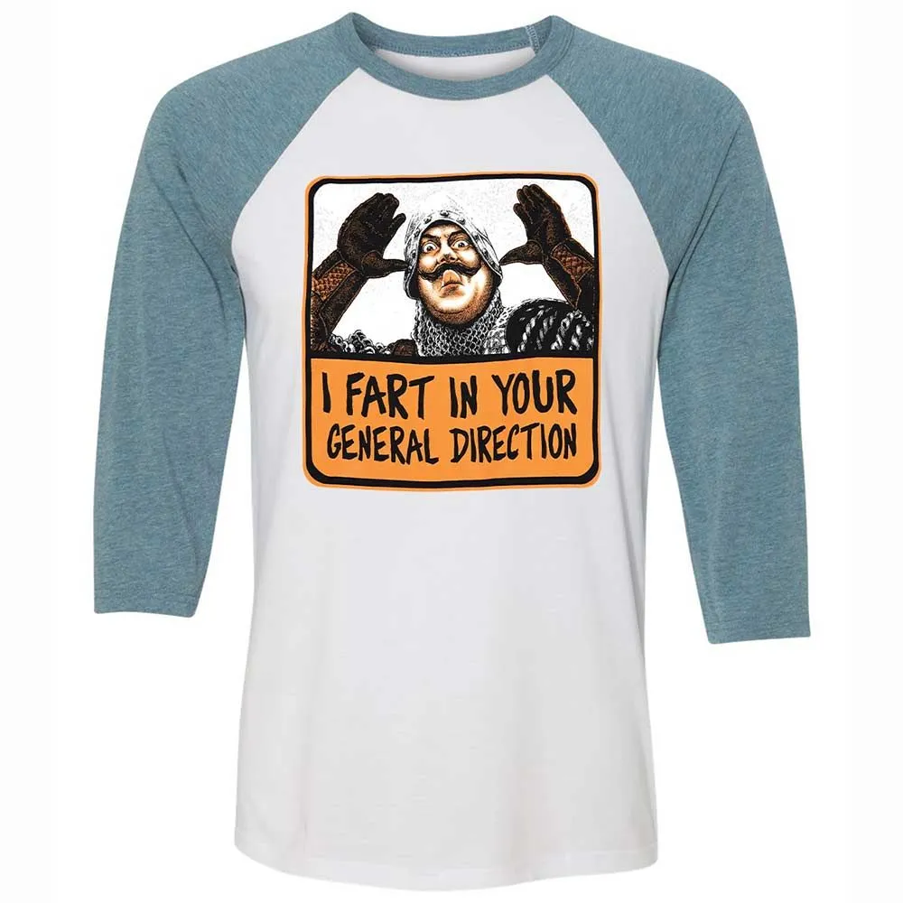 Unisex 3/4 Baseball Tee - DKAGB85D - White/Denim - 3