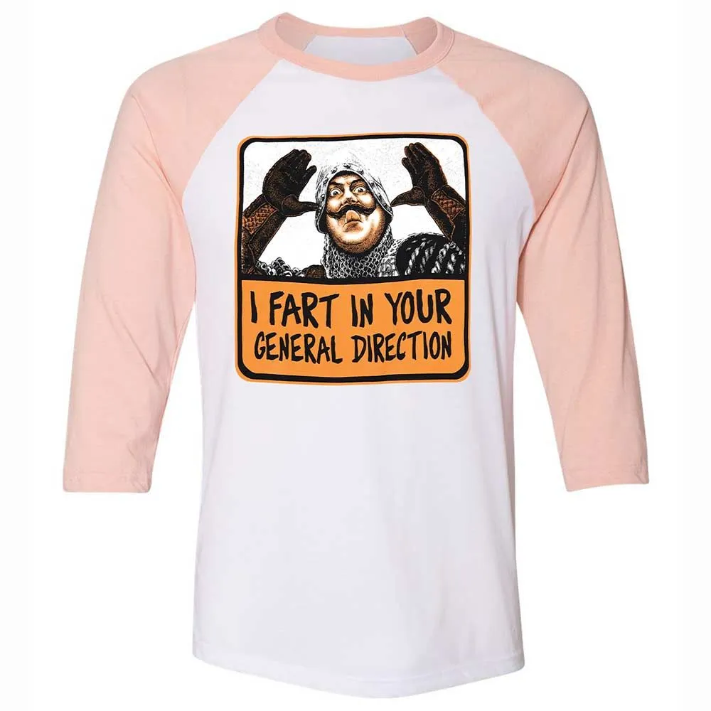 Unisex 3/4 Baseball Tee - DKAGB85D - White/Heather Peach - 5