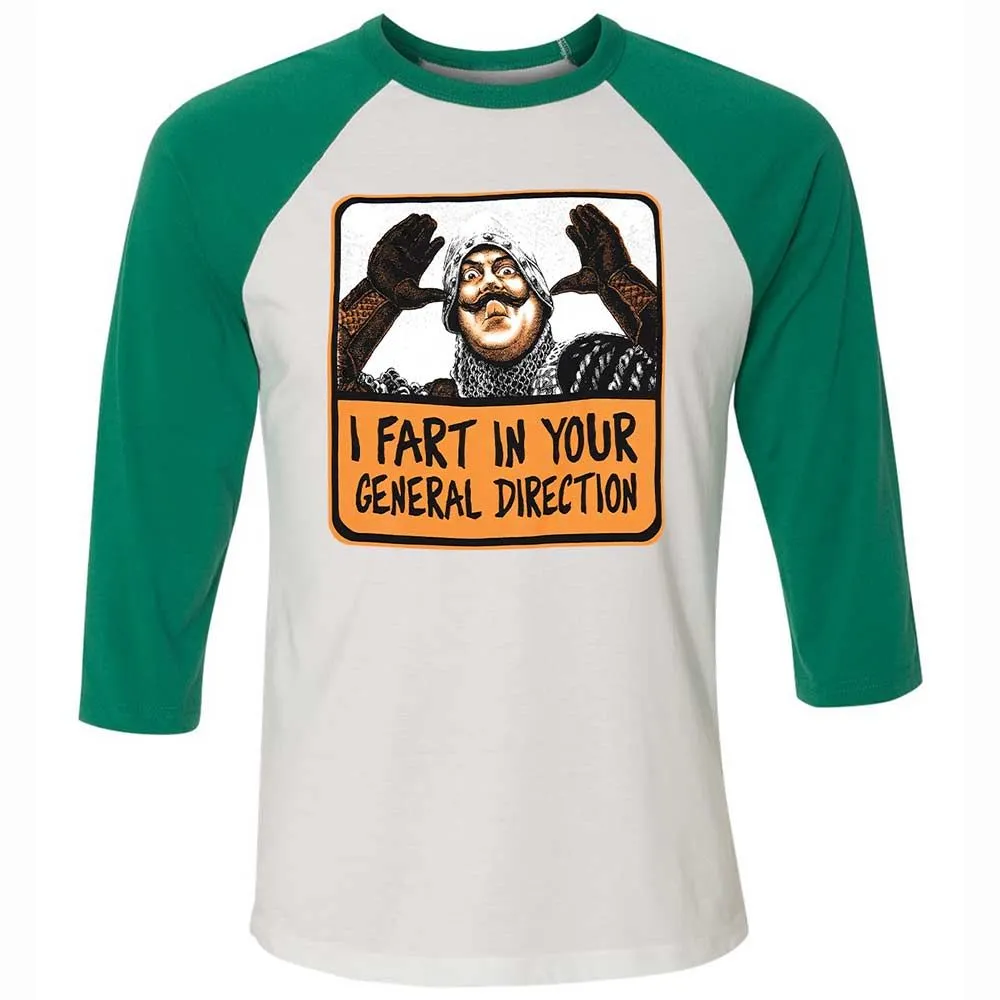 Unisex 3/4 Baseball Tee - DKAGB85D - White/Kelly - 6