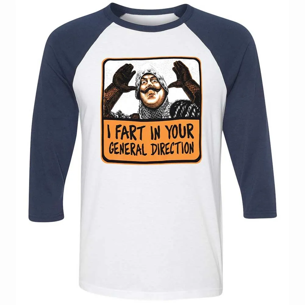 Unisex 3/4 Baseball Tee - DKAGB85D - White/Navy - 8