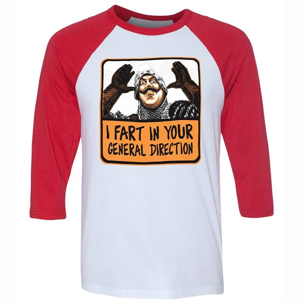 Unisex 3/4 Baseball Tee - DKAGB85D - White/Red - 9
