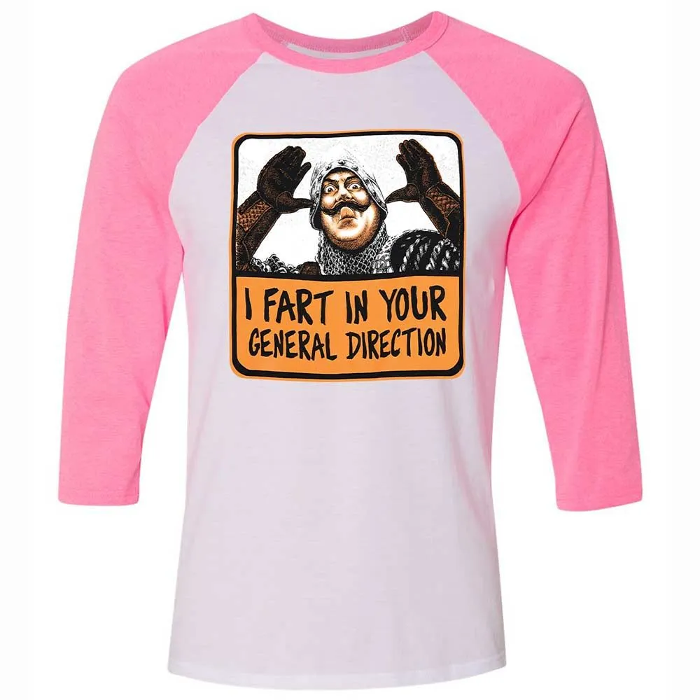 Unisex 3/4 Baseball Tee - DKAGB85D - White/Neon Pink - 12
