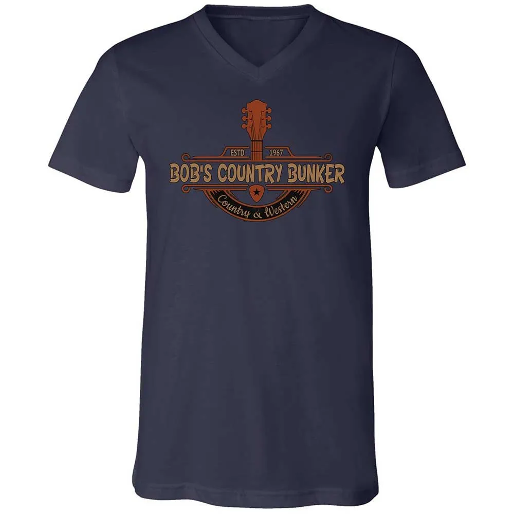 Unisex V-Neck T-Shirt - 8CPRLG68 - Navy - 2