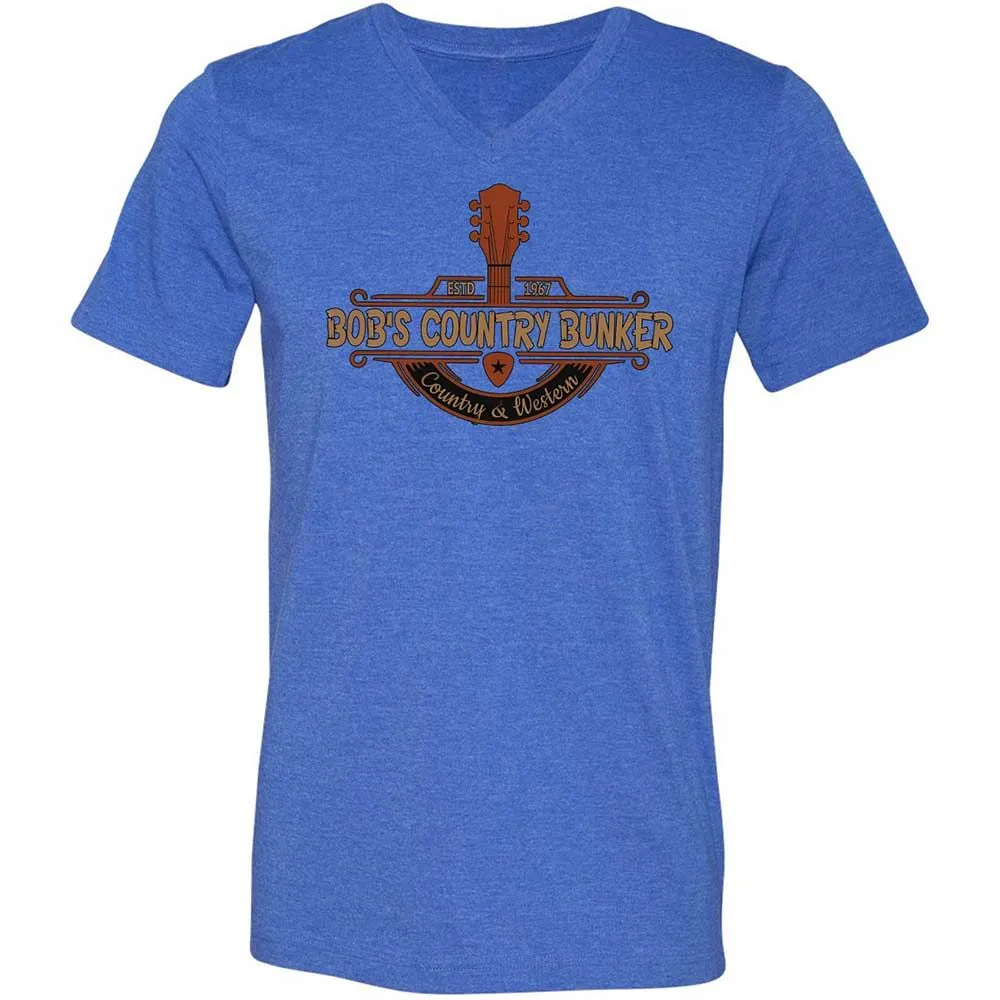 Unisex V-Neck T-Shirt - 8CPRLG68 - Heather True Royal - 5