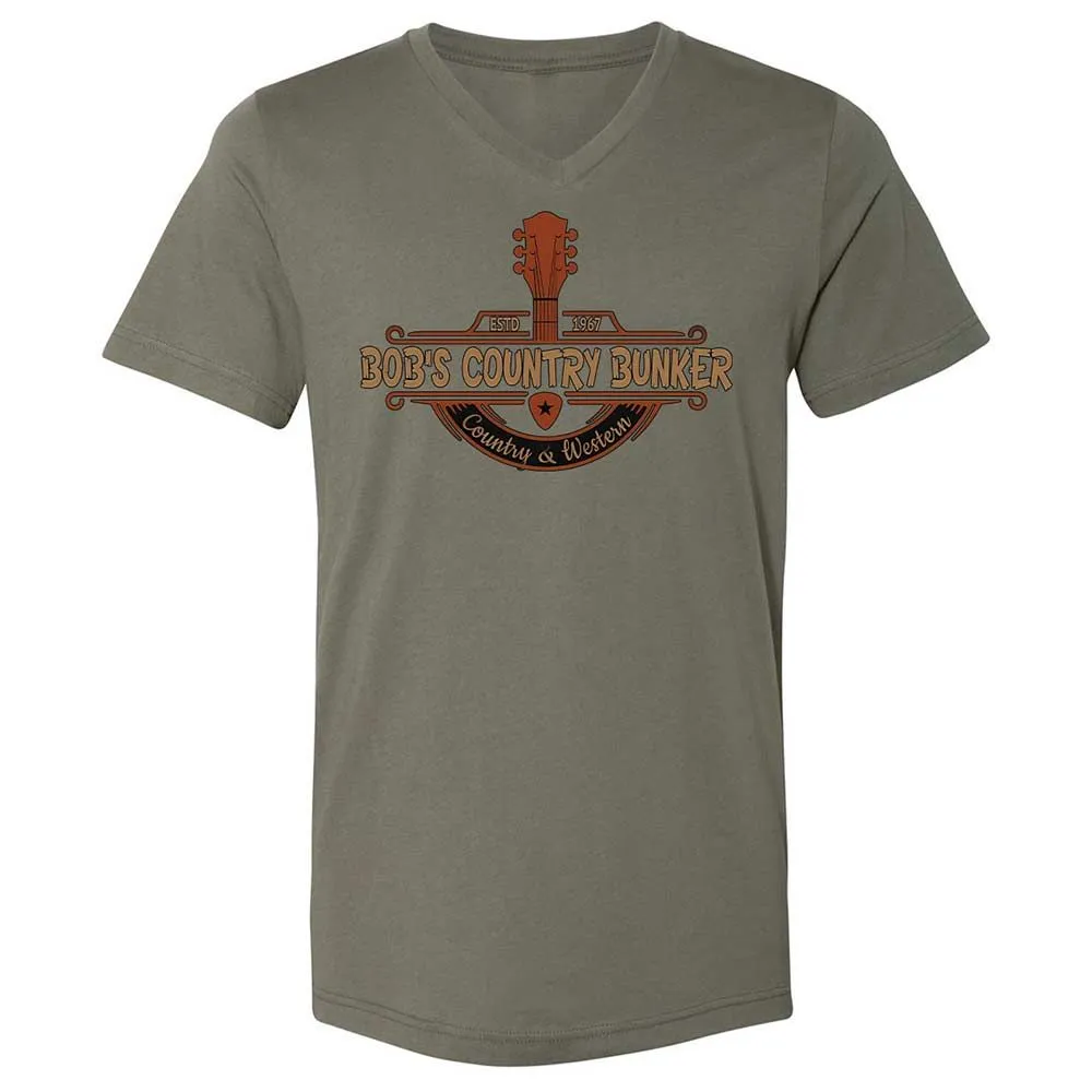Unisex V-Neck T-Shirt - 8CPRLG68 - Military Green - 11