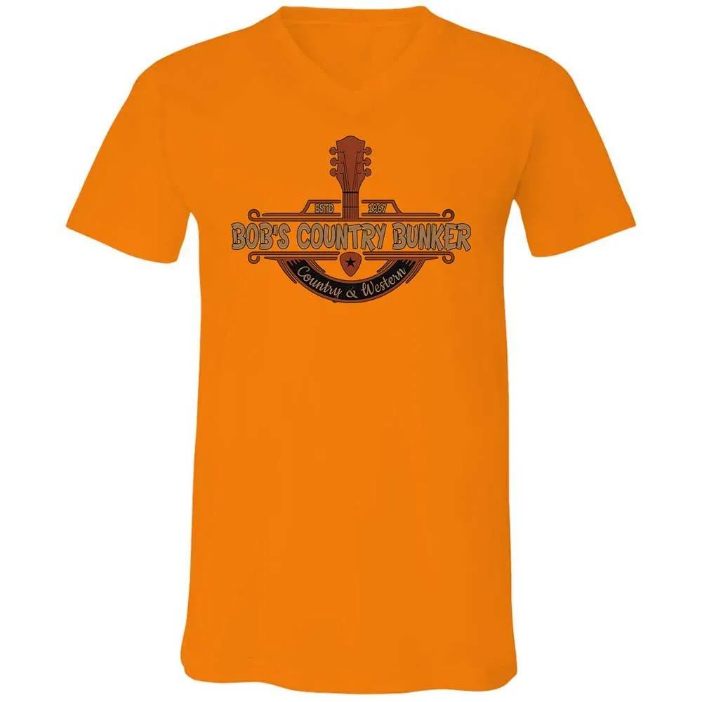 Unisex V-Neck T-Shirt - 8CPRLG68 - Orange - 12