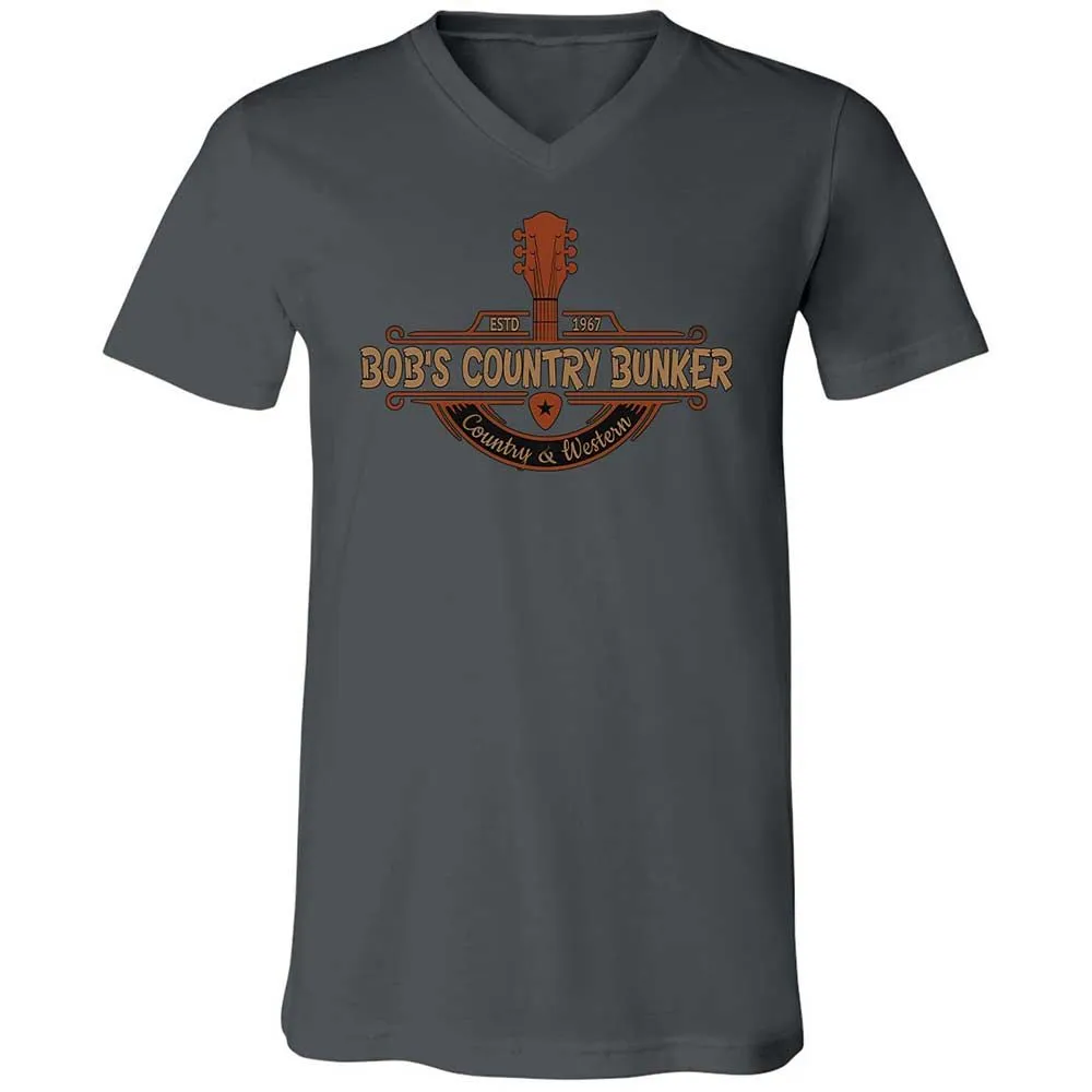 Unisex V-Neck T-Shirt - 8CPRLG68 - Asphalt - 13