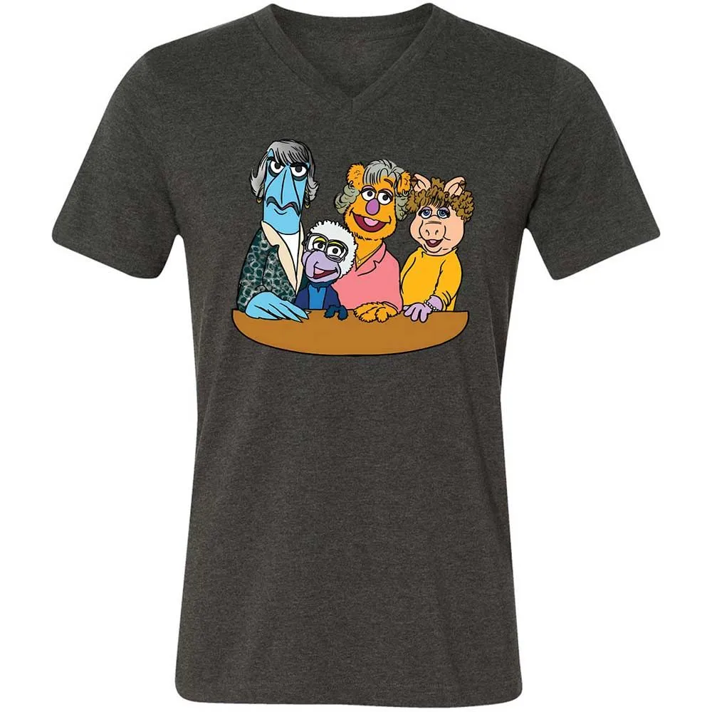 Unisex V-Neck T-Shirt - 8N91VZ57 - Dark Grey Heather - 8