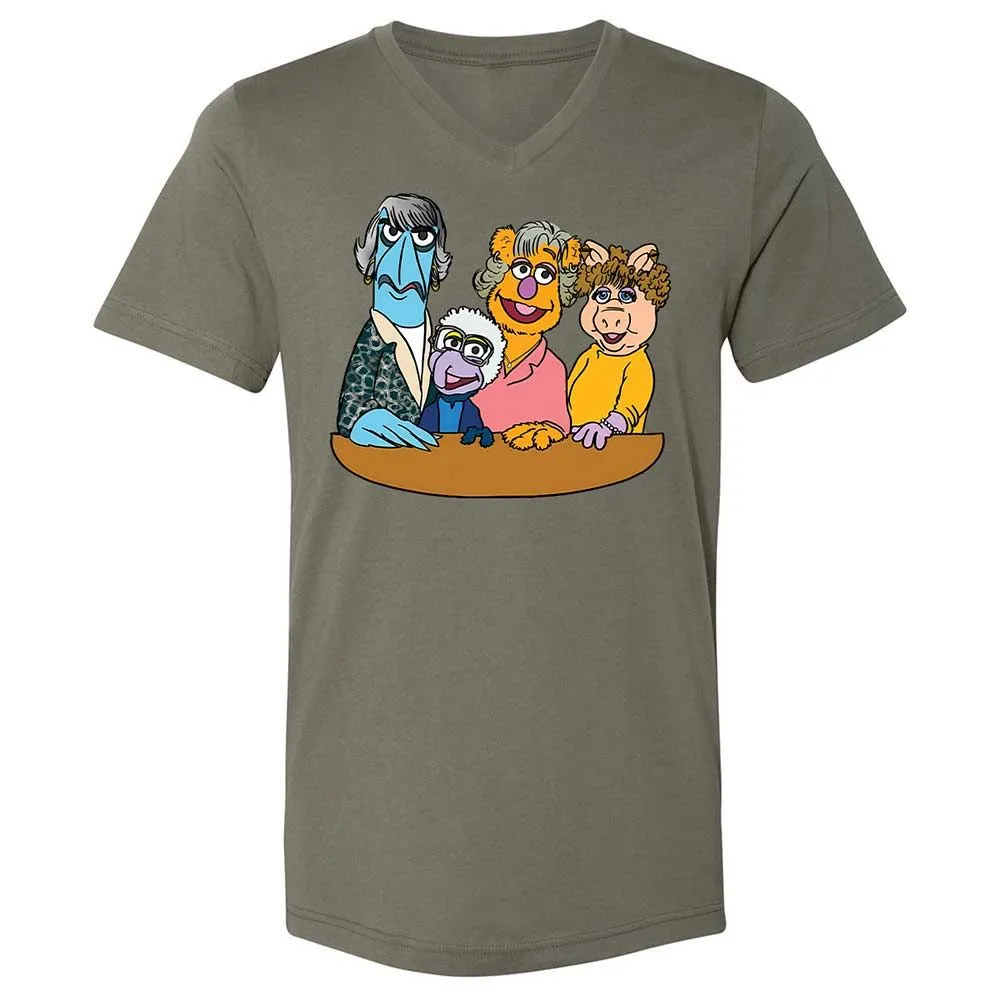 Unisex V-Neck T-Shirt - 8N91VZ57 - Military Green - 15