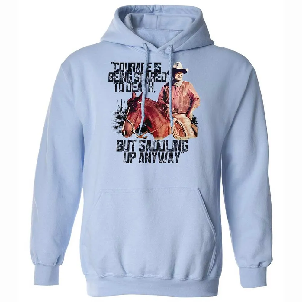 Courage is being scared to death, but saddling up anyway - Light Blue - 5