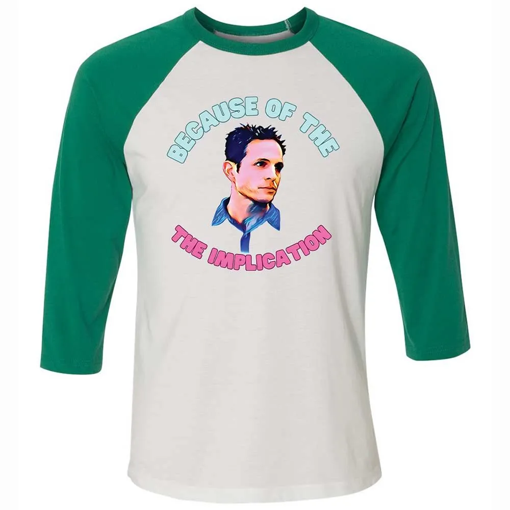 Unisex 3/4 Baseball Tee - PGLMS8U1 - White/Kelly - 6