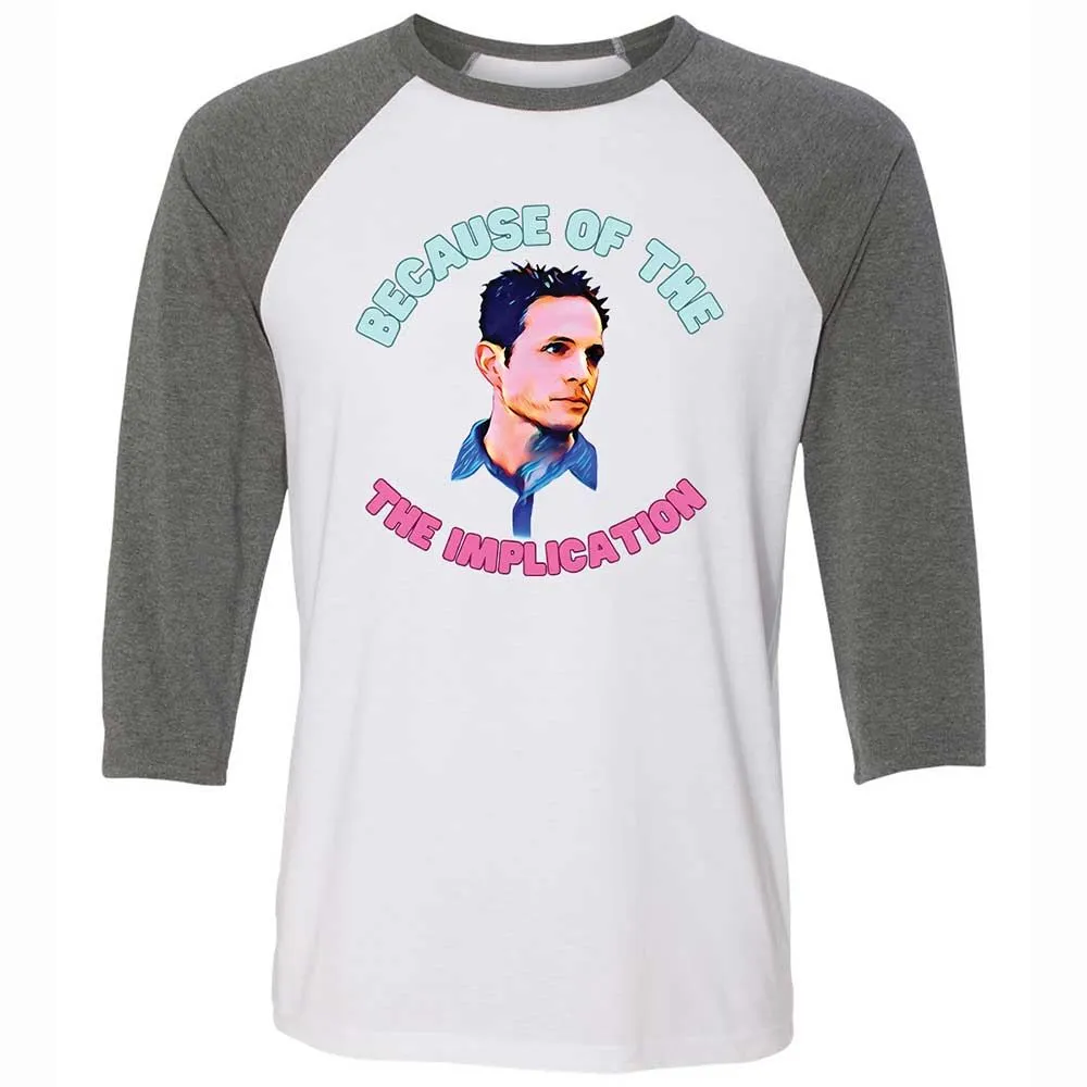 Unisex 3/4 Baseball Tee - PGLMS8U1 - White/Deep Heather - 11