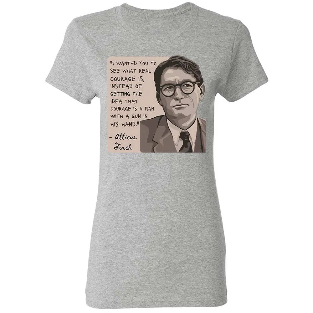 Real Courage Quote - Sport Grey - 2
