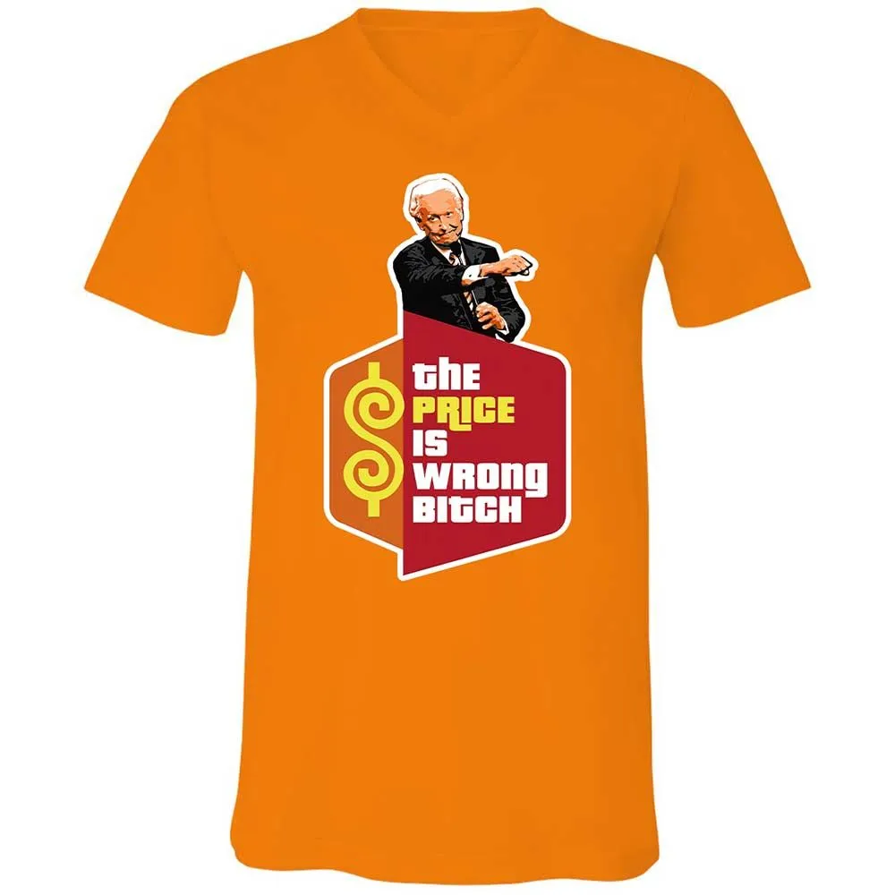 Unisex V-Neck T-Shirt - BS3J9KMJ - Orange - 12