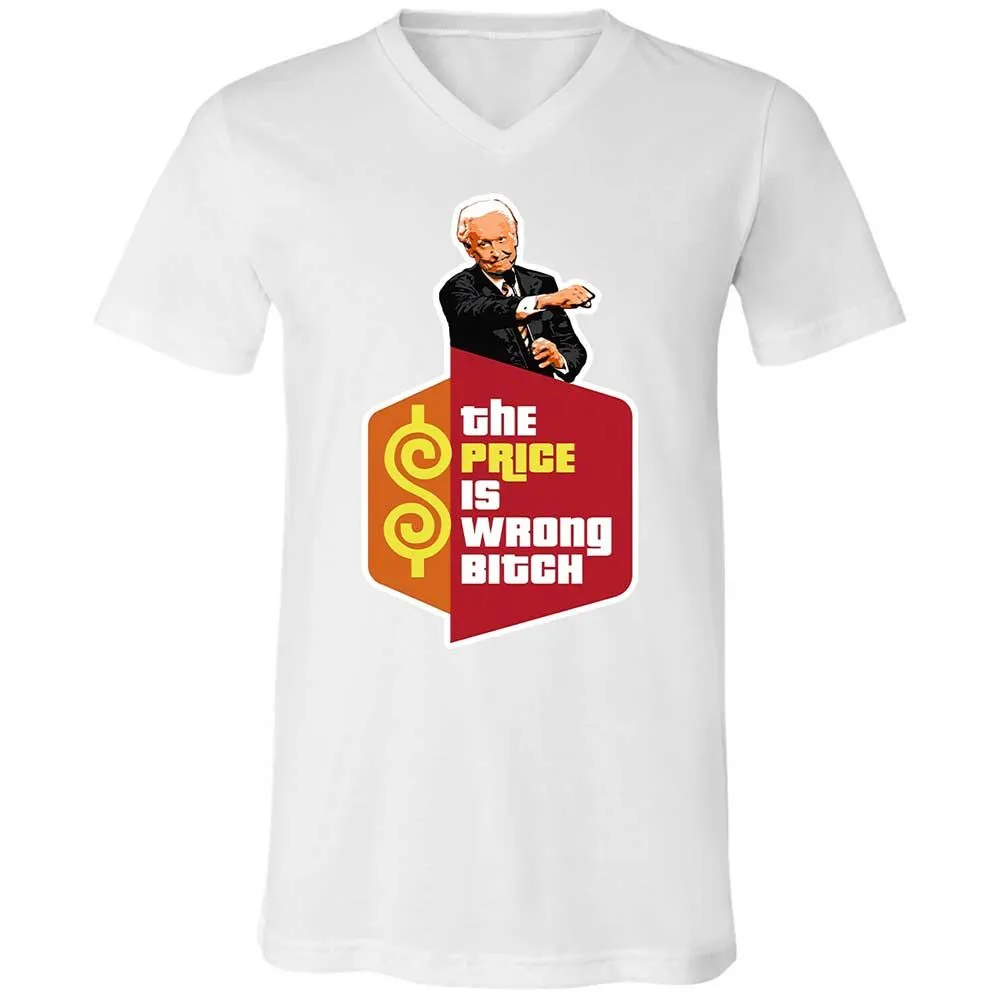 Unisex V-Neck T-Shirt - BS3J9KMJ - White - 16
