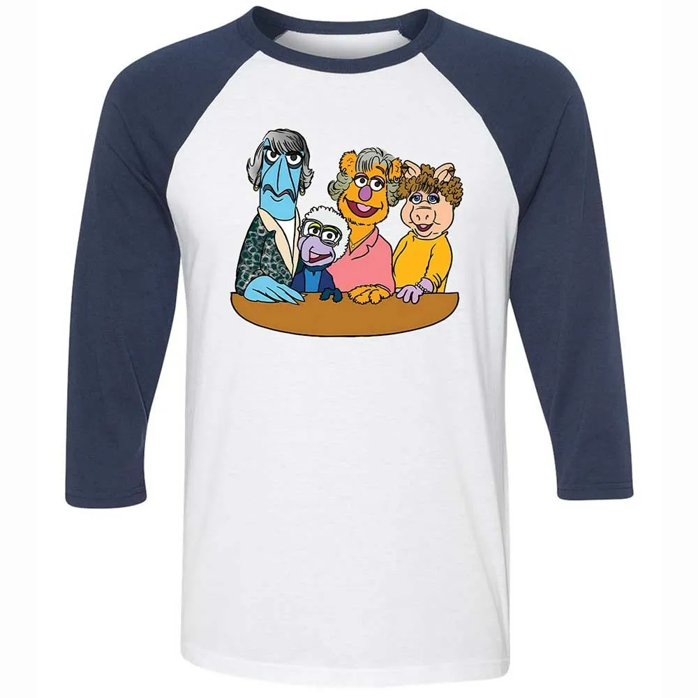 Unisex 3/4 Baseball Tee - DEKEHJBN - White/Navy - 8