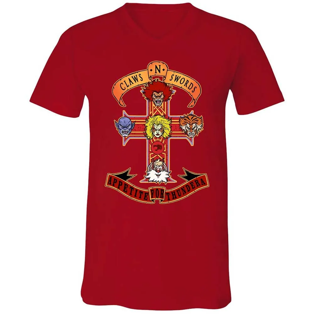 Unisex V-Neck T-Shirt - N34D6KRC - Red - 6