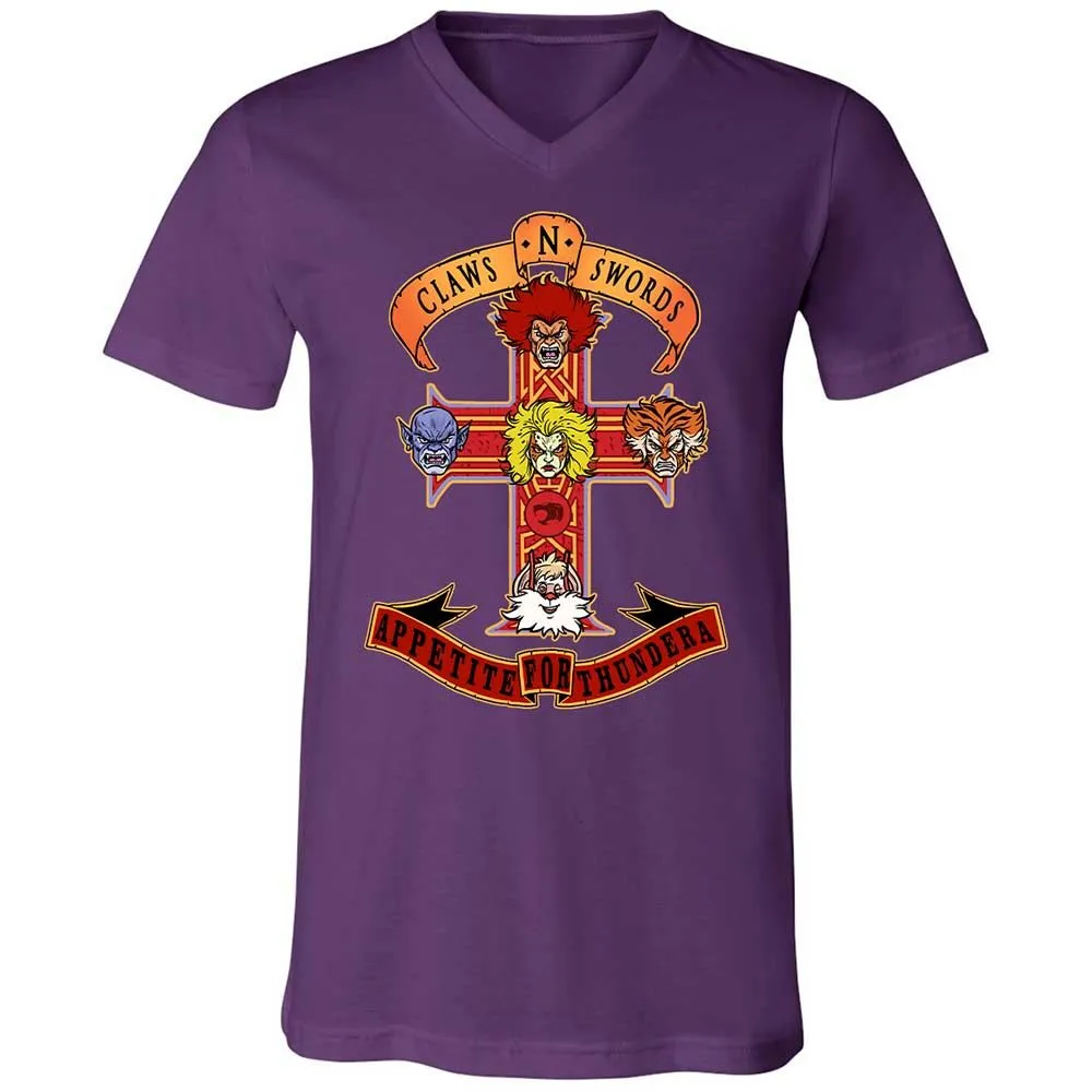 Unisex V-Neck T-Shirt - N34D6KRC - Team Purple - 10