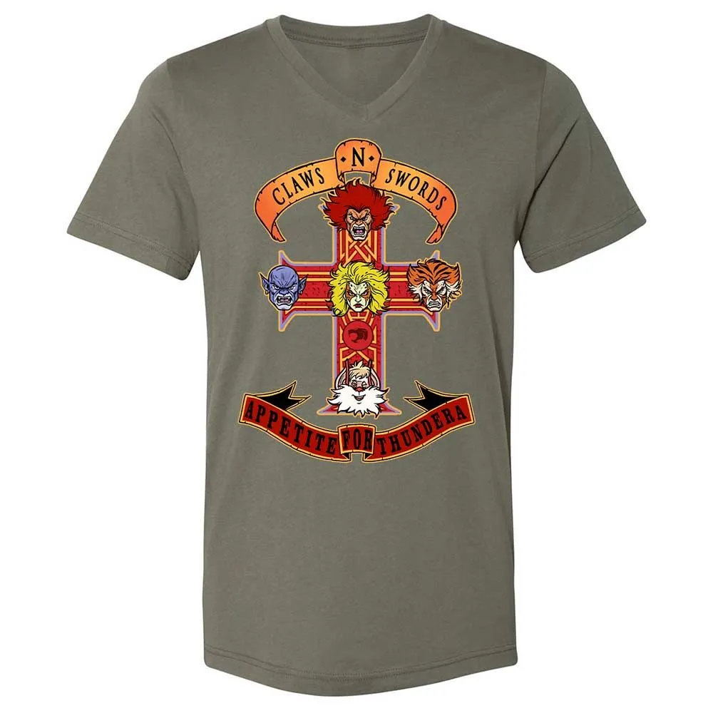 Unisex V-Neck T-Shirt - N34D6KRC - Military Green - 11