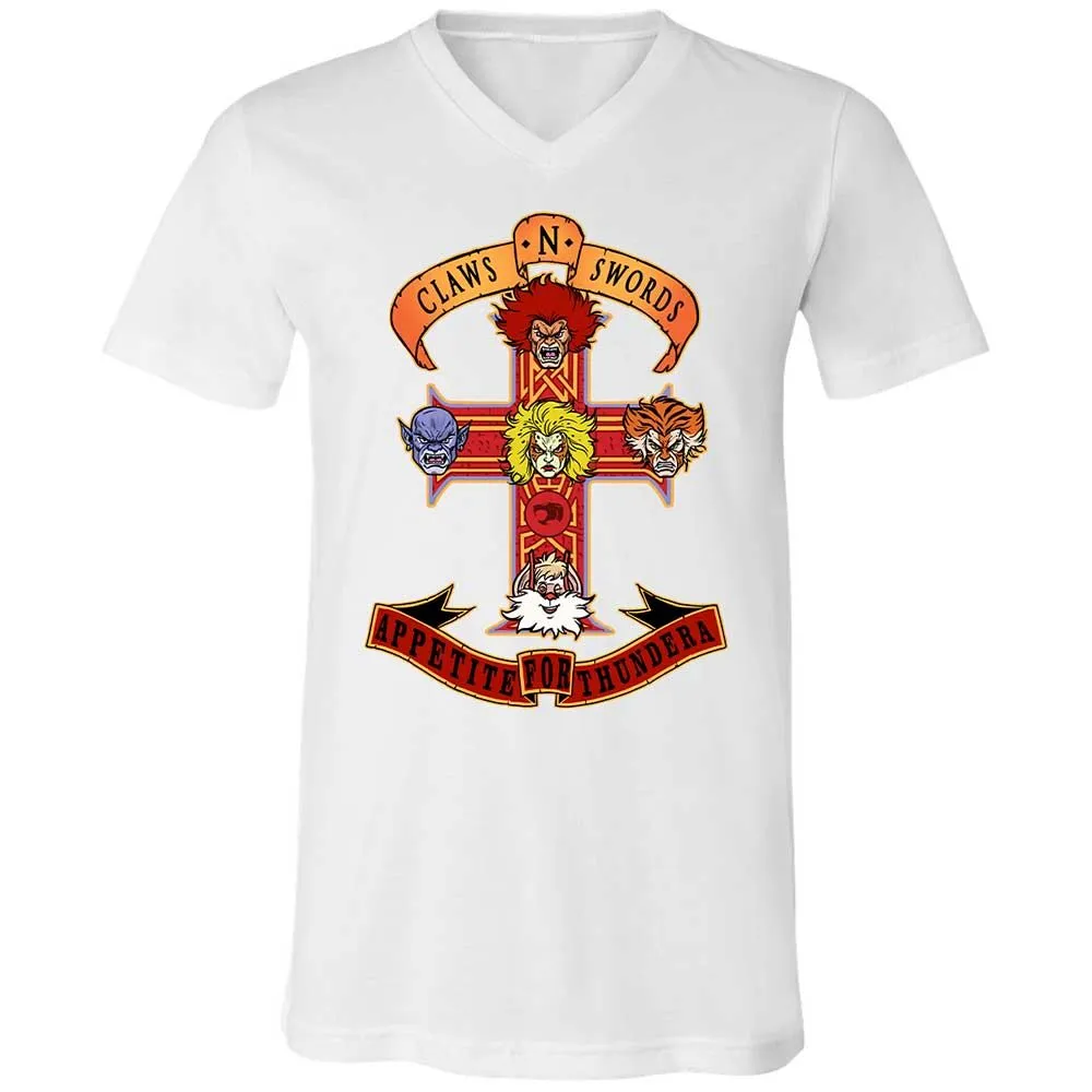 Unisex V-Neck T-Shirt - N34D6KRC - White - 16