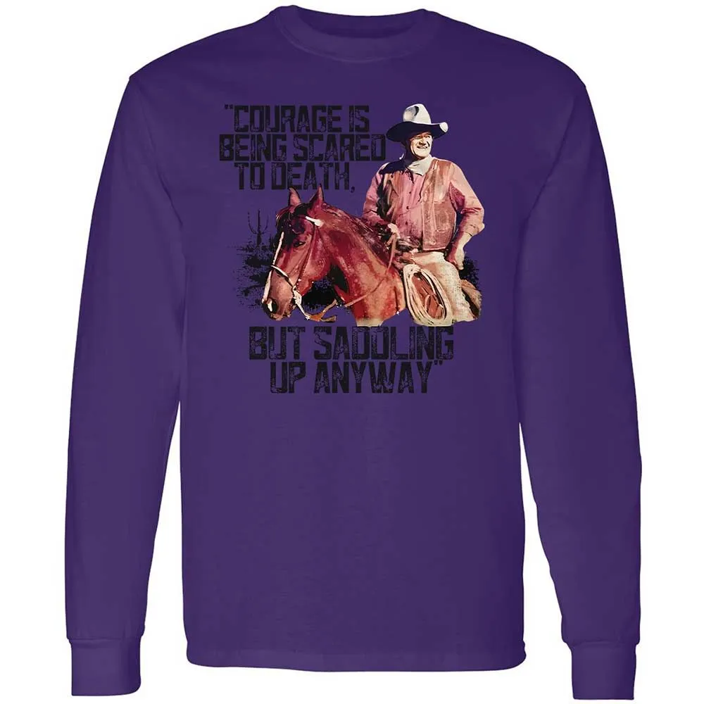 Courage is being scared to death, but saddling up anyway - Purple - 9