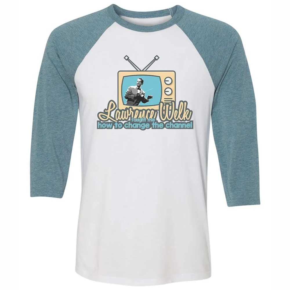 Lawrence Welk Taught Me How to Change the Channel - White/Denim - 3