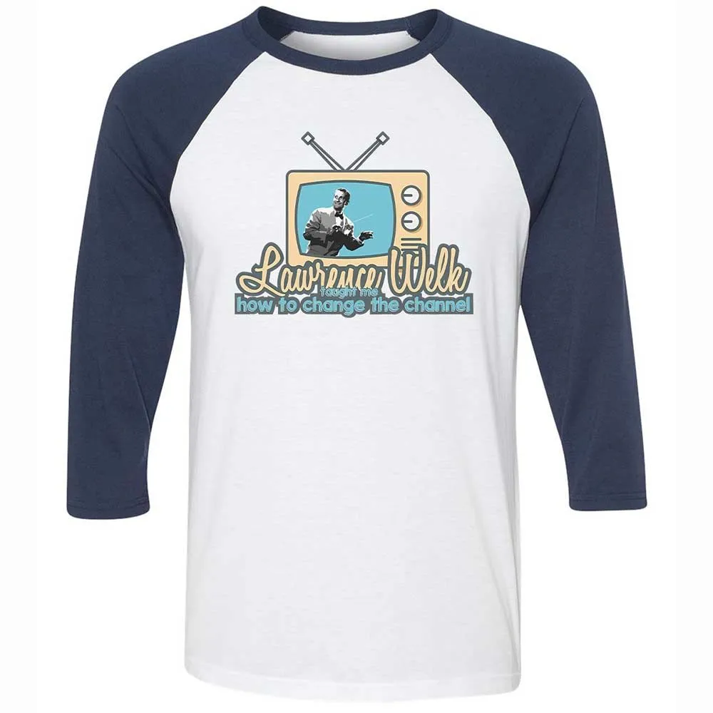 Lawrence Welk Taught Me How to Change the Channel - White/Navy - 8