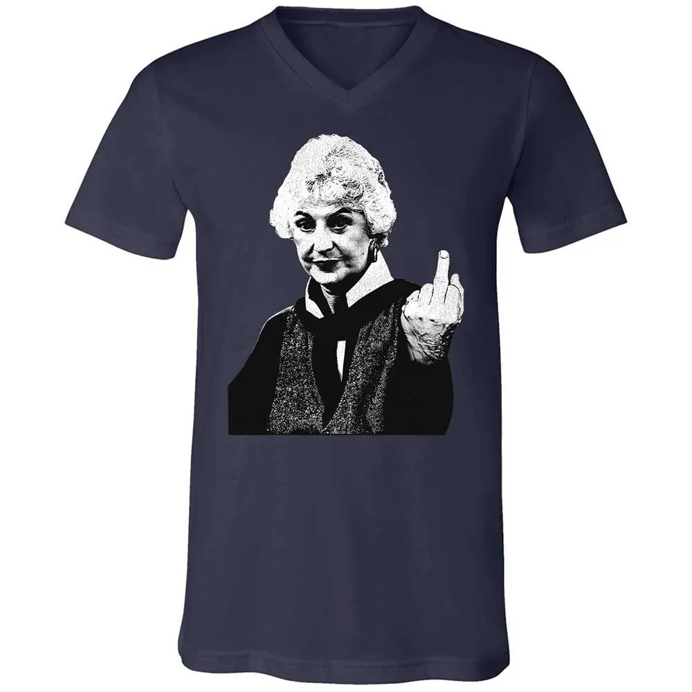 Unisex V-Neck T-Shirt - K99FHHNQ - Navy - 2