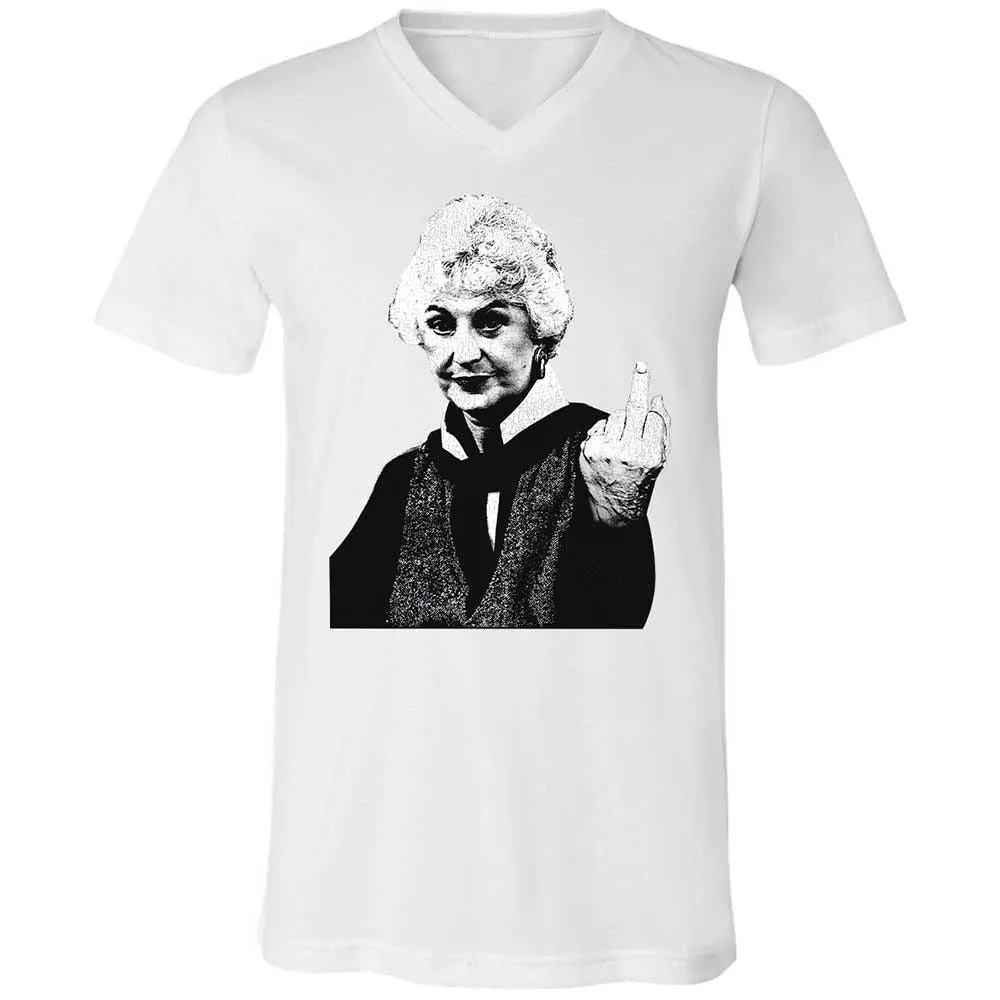 Unisex V-Neck T-Shirt - K99FHHNQ - White - 16