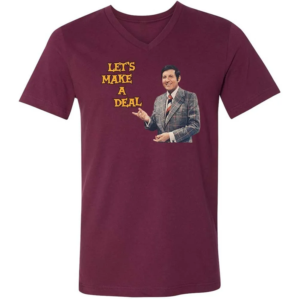 Unisex V-Neck T-Shirt - L3T36L9G - Maroon - 14