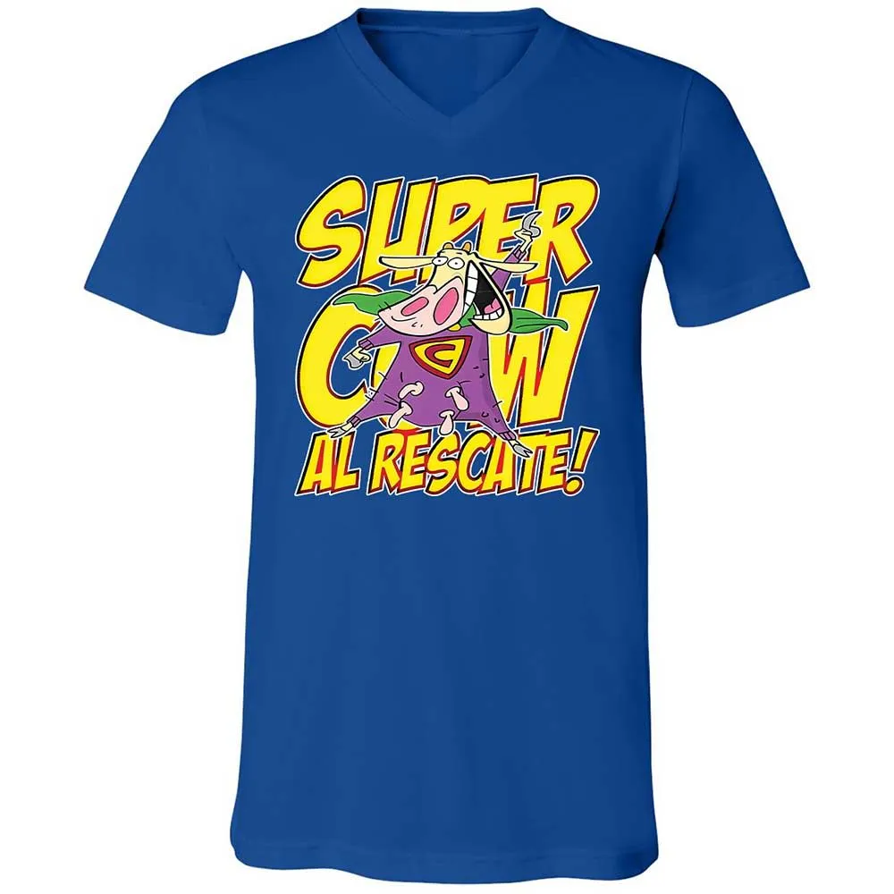 Unisex V-Neck T-Shirt - HLZNMXC3 - True Royal - 3