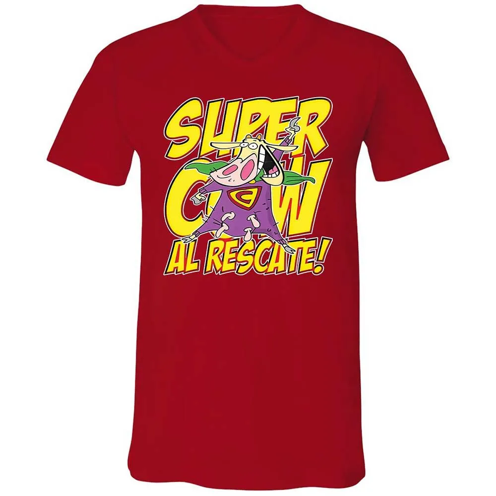 Unisex V-Neck T-Shirt - HLZNMXC3 - Red - 5