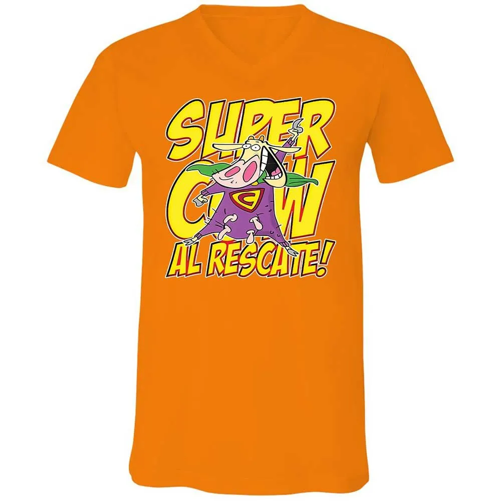 Unisex V-Neck T-Shirt - HLZNMXC3 - Orange - 7
