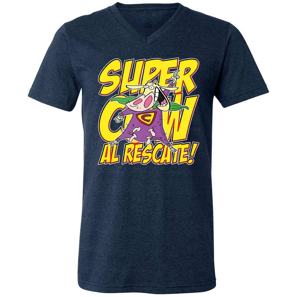 Unisex V-Neck T-Shirt - HLZNMXC3 - Heather Navy - 13