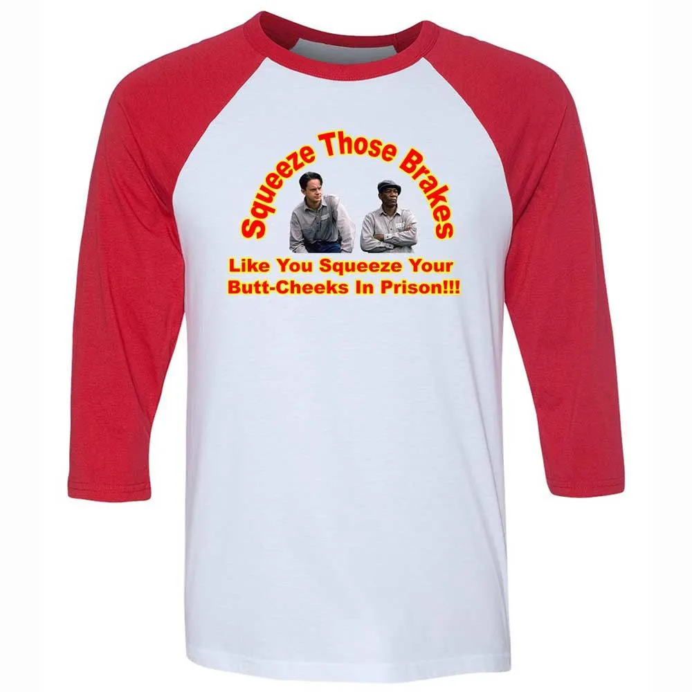 Unisex 3/4 Baseball Tee - L51KWDWG - White/Red - 9