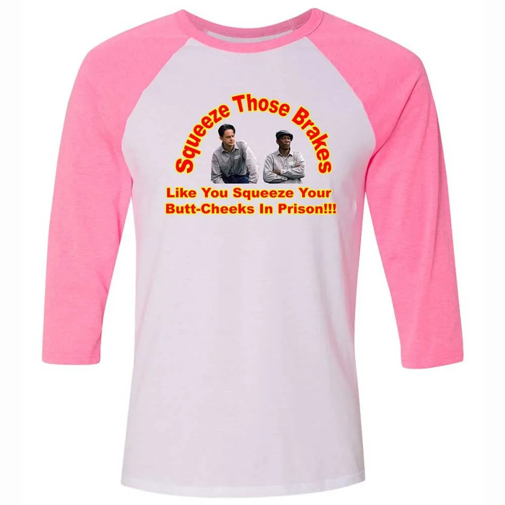 Unisex 3/4 Baseball Tee - L51KWDWG - White/Neon Pink - 12
