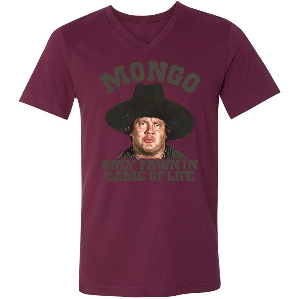 Unisex V-Neck T-Shirt - DUX4K6XJ - Maroon - 14