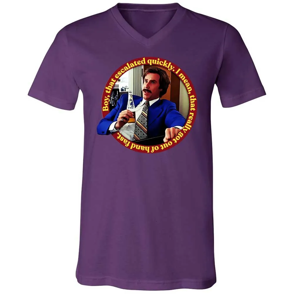 Unisex V-Neck T-Shirt - HZVBRTN8 - Team Purple - 10