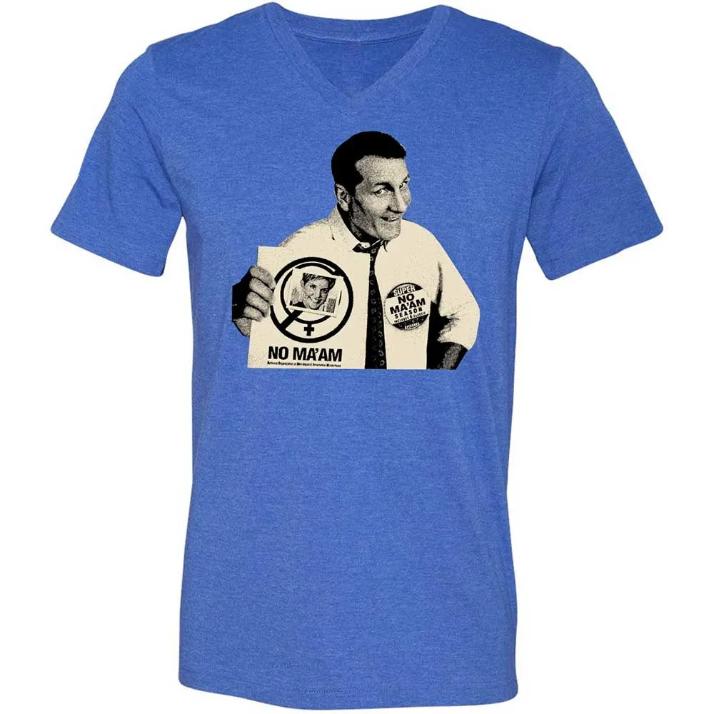 Unisex V-Neck T-Shirt - 8YFSE6ZV - Heather True Royal - 4