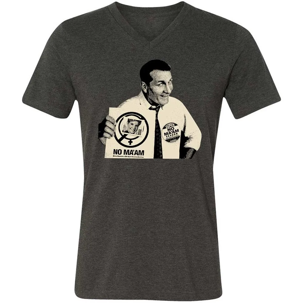 Unisex V-Neck T-Shirt - 8YFSE6ZV - Dark Grey Heather - 8
