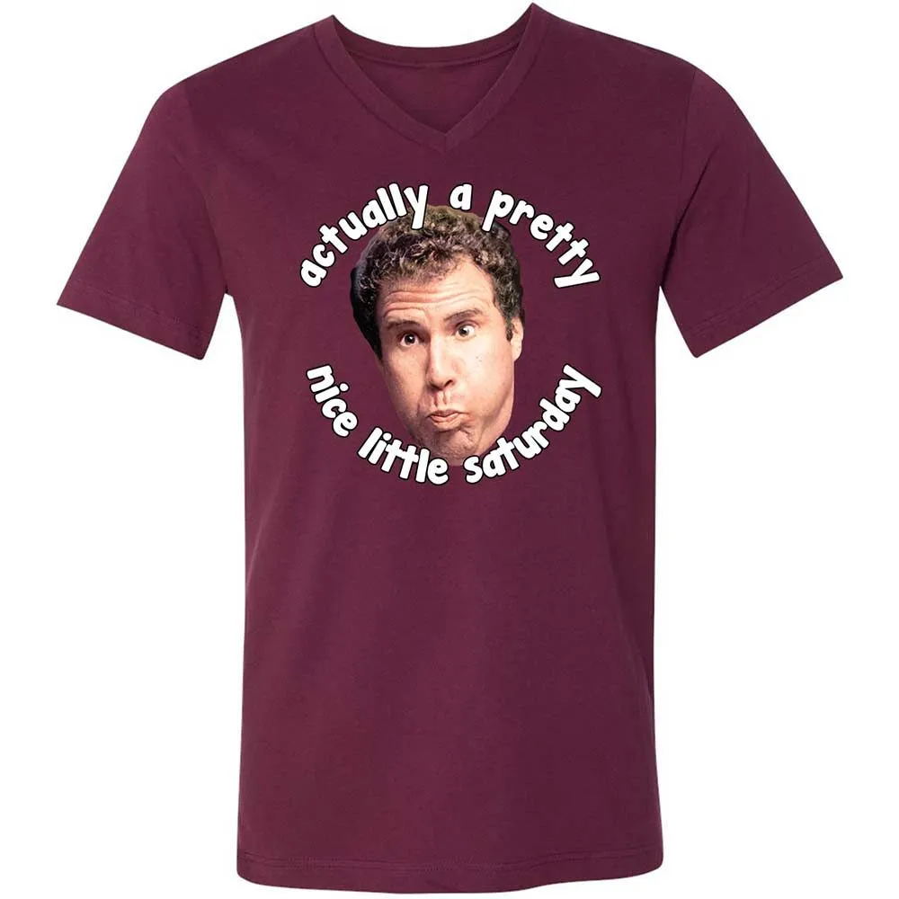 Unisex V-Neck T-Shirt - 264KK534 - Maroon - 14