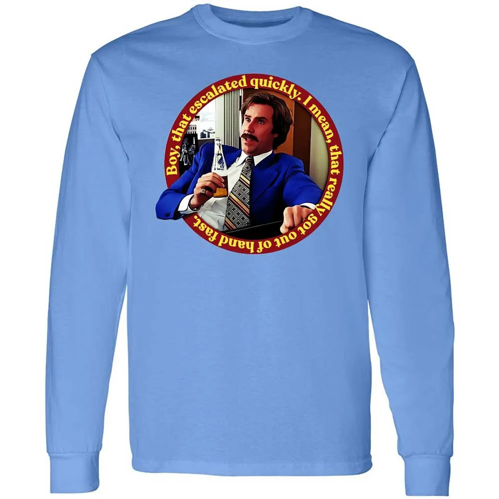 Long Sleeve T-Shirt - 8B4JUHJQ - Carolina Blue - 5