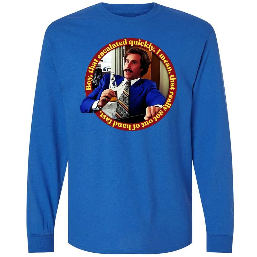 Long Sleeve T-Shirt - 8B4JUHJQ - Royal - 7