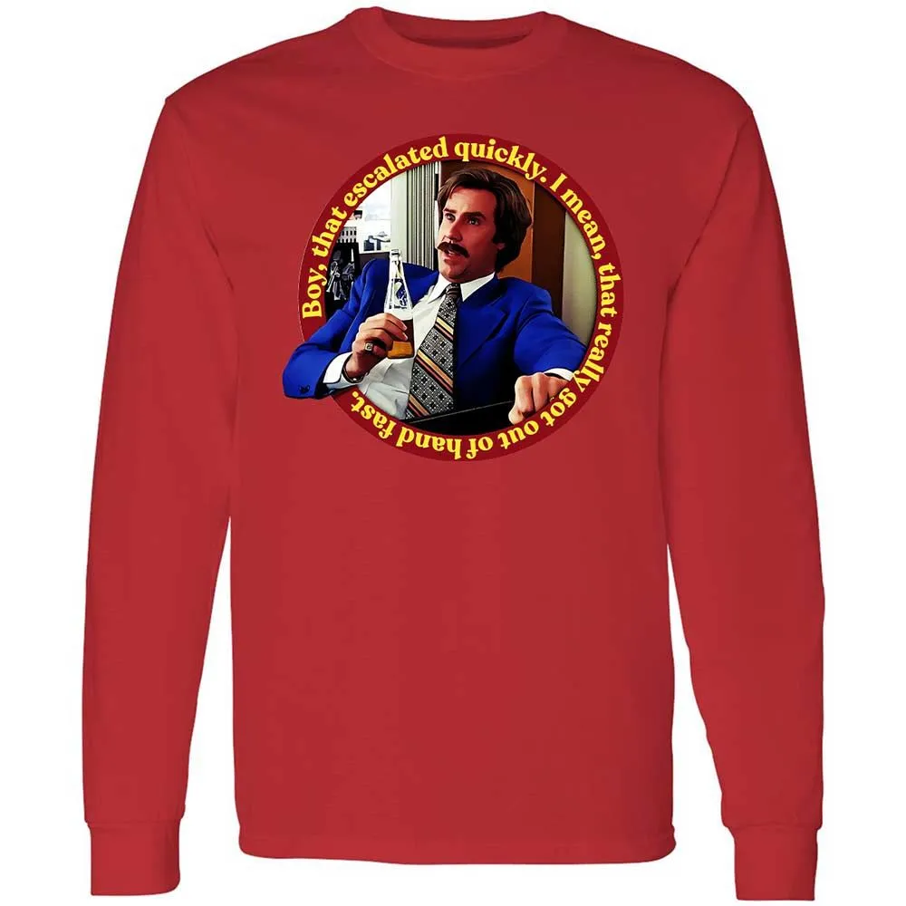 Long Sleeve T-Shirt - 8B4JUHJQ - Red - 8