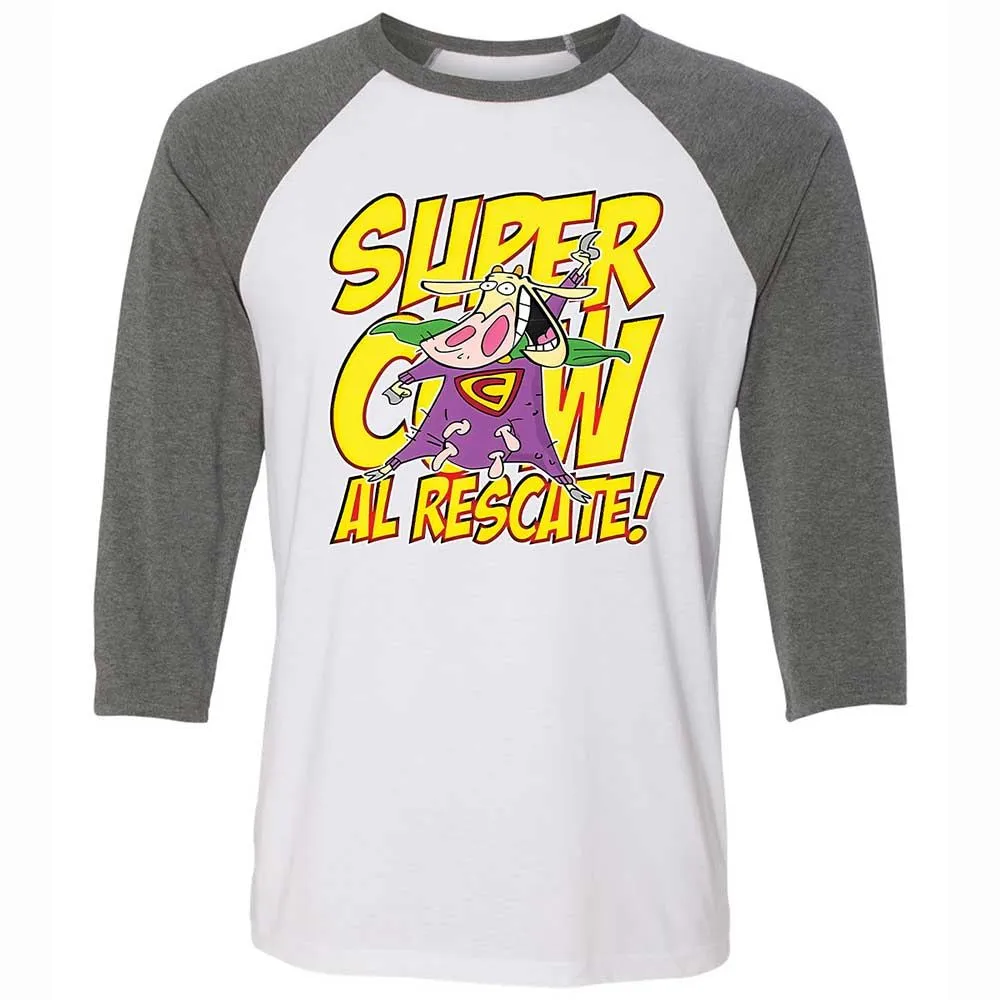 Unisex 3/4 Baseball Tee - YZU2FRMK - White/Deep Heather - 11