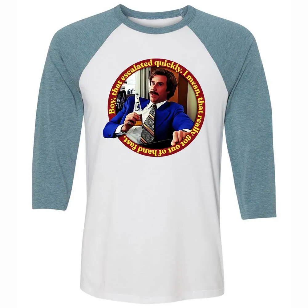 Unisex 3/4 Baseball Tee - SR56DRDA - White/Denim - 3
